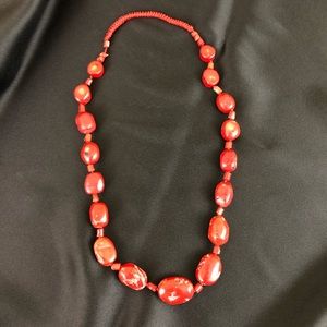 Coral Chunk Necklace